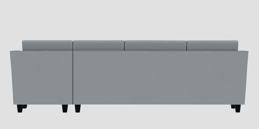 Bristo Velvet Lhs Sectional Sofa 3 Lounger In Concrete Grey Colour - Febonic Living