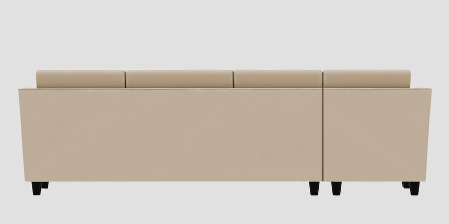 Bristo Velvet Lhs Sectional Sofa 3 Lounger In Cream Beige Colour - Febonic Living