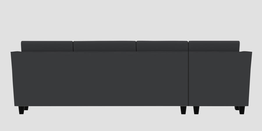 Bristo Velvet Lhs Sectional Sofa 3 Lounger In Davy Grey Colour - Febonic Living