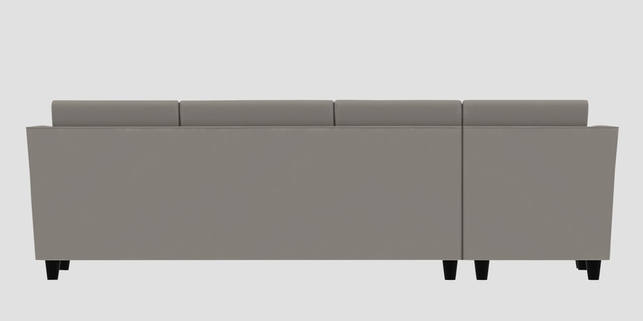 Bristo Velvet Lhs Sectional Sofa 3 Lounger In Echo Grey Colour - Febonic Living