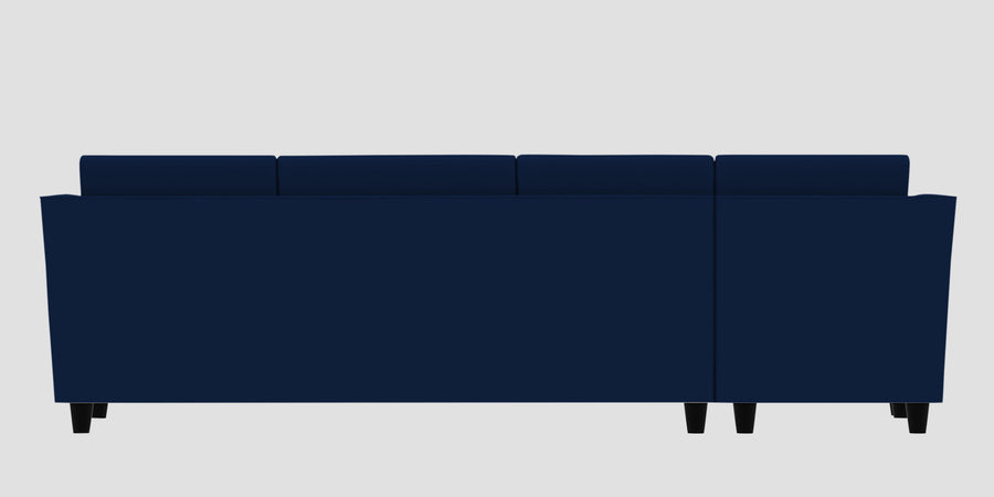 Bristo Velvet Lhs Sectional Sofa 3 Lounger In Imperial Blue Colour - Febonic Living