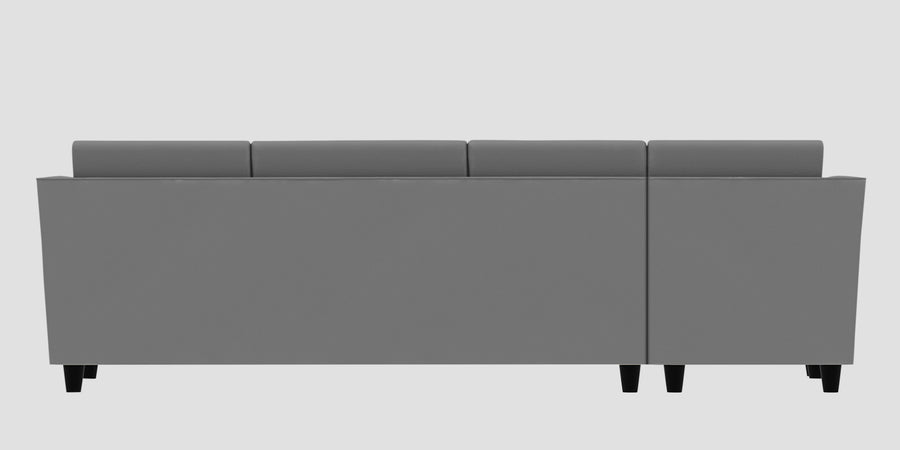 Bristo Velvet Lhs Sectional Sofa 3 Lounger In Light Grey Colour - Febonic Living