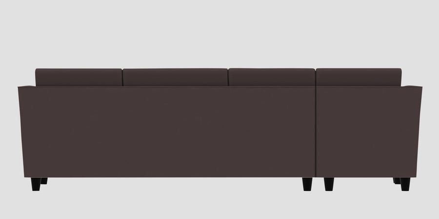 Bristo Velvet Lhs Sectional Sofa 3 Lounger In Mocha Brown Colour - Febonic Living