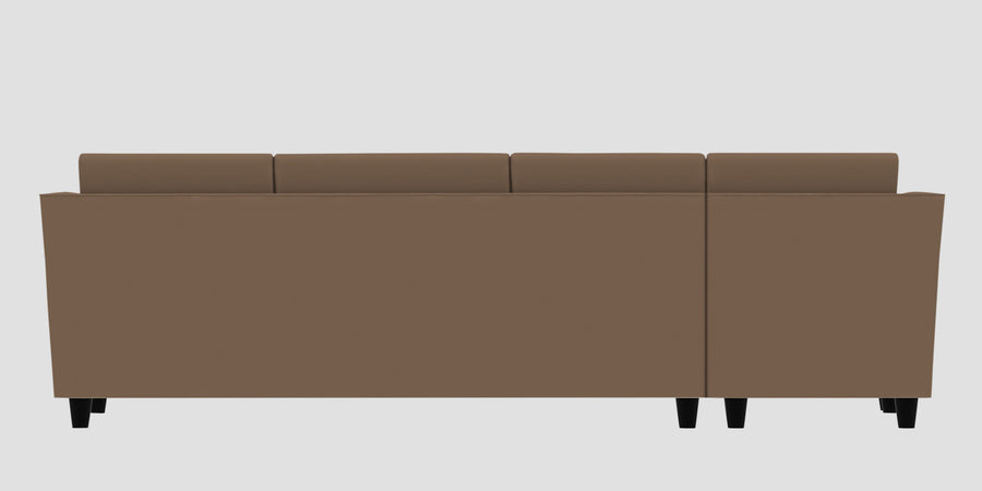 Bristo Velvet Lhs Sectional Sofa 3 Lounger In Mocha Mouse Colour - Febonic Living