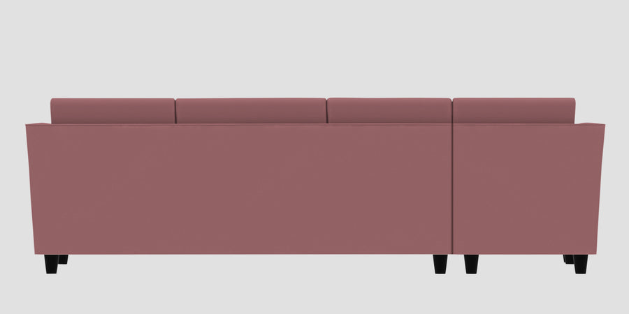 Bristo Velvet Lhs Sectional Sofa 3 Lounger In Rose Pink Colour - Febonic Living