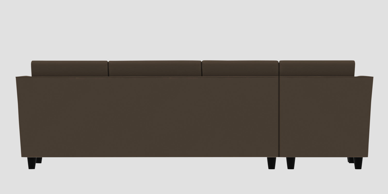Bristo Velvet LHS Sectional Sofa (3+Lounger) In Shade Brown Colour - Febonic Living