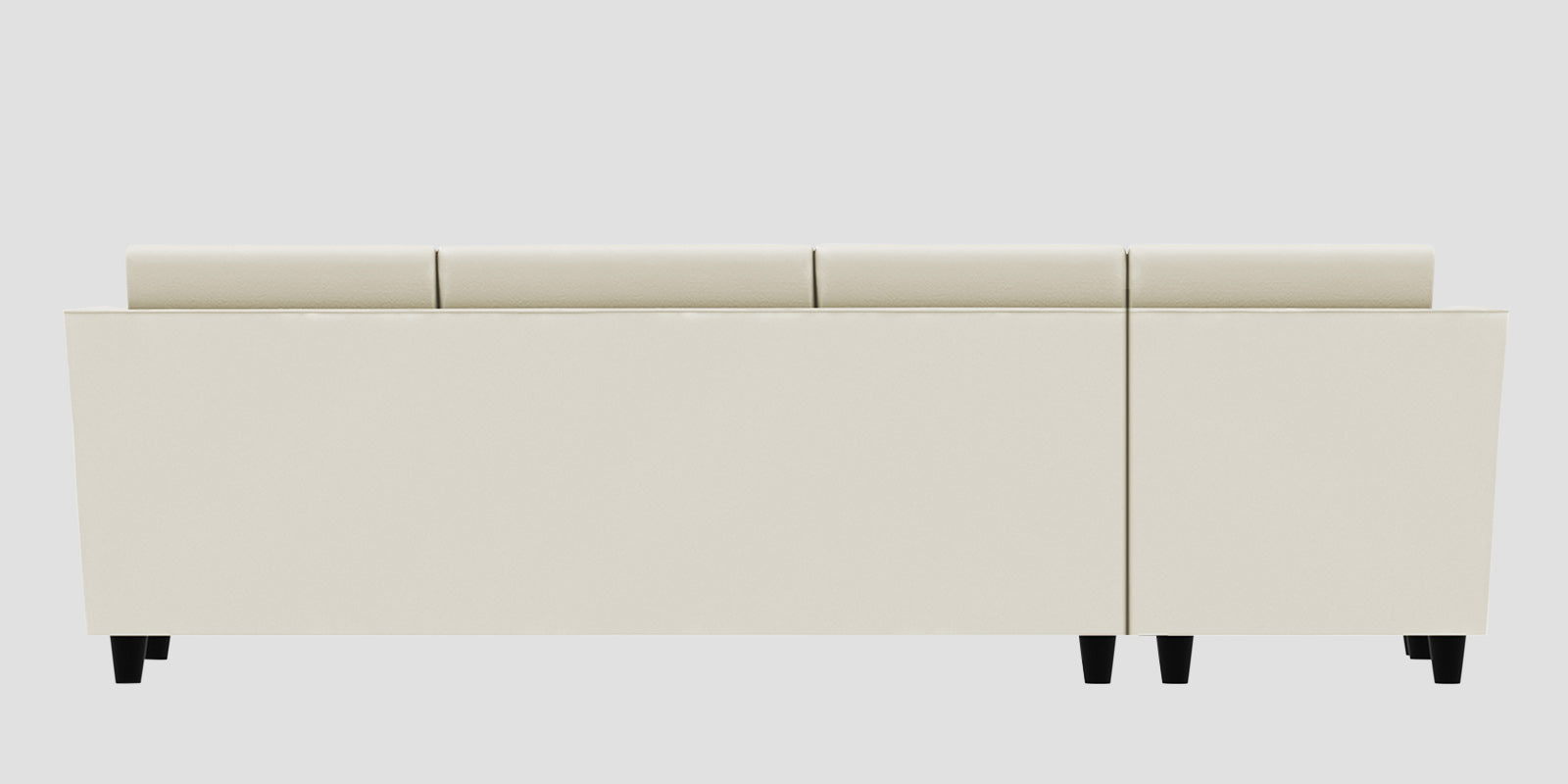 Bristo Velvet LHS Sectional Sofa (3+Lounger) In Warm White Colour - Febonic Living