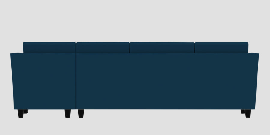Bristo Velvet Rhs Sectional Sofa 3 Lounger In Azure Blue Colour - Febonic Living