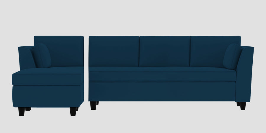 Bristo Velvet Rhs Sectional Sofa 3 Lounger In Azure Blue Colour - Febonic Living