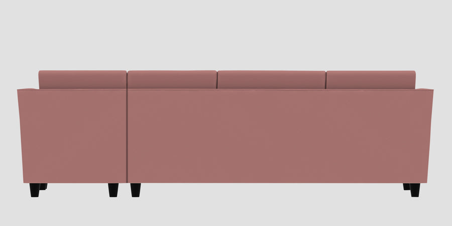 Bristo Velvet Rhs Sectional Sofa 3 Lounger In Blush Pink Colour - Febonic Living