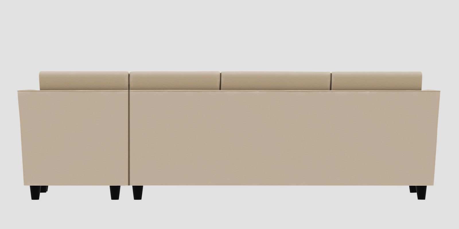 Bristo Velvet RHS Sectional Sofa (3+Lounger) in Cream Beige Colour - Febonic Living