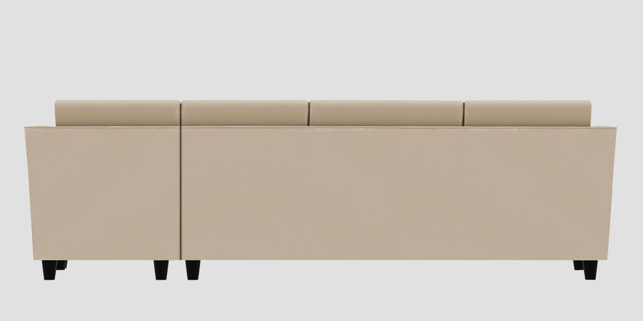 Bristo Velvet Rhs Sectional Sofa 3 Lounger In Cream Beige Colour - Febonic Living