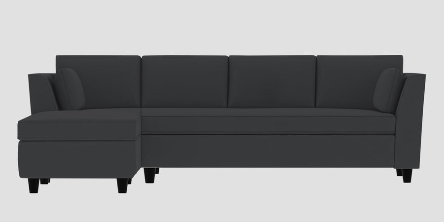 Bristo Velvet Rhs Sectional Sofa 3 Lounger In Davy Grey Colour - Febonic Living