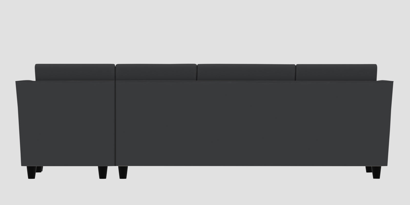 Bristo Velvet RHS Sectional Sofa (3+Lounger) in Davy Grey Colour - Febonic Living
