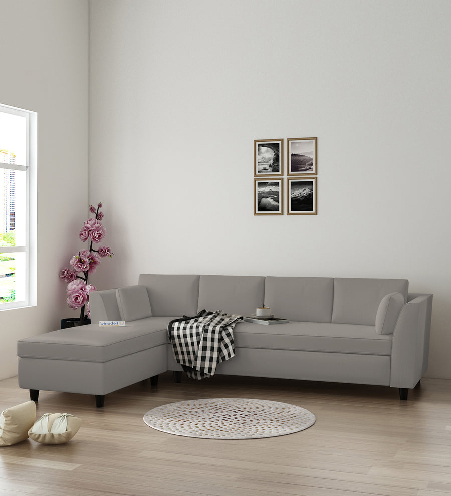 Bristo  RHS  (3+Lounger) Velvet Sectional Sofa - Echo Grey by Febonic Living