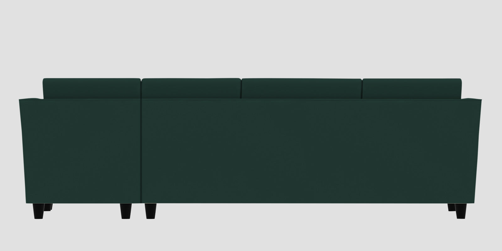 Bristo Velvet RHS Sectional Sofa (3+Lounger) in Forest Green Colour - Febonic Living