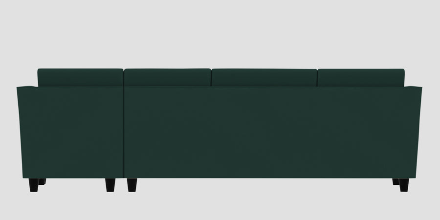 Bristo Velvet Rhs Sectional Sofa 3 Lounger In Forest Green Colour - Febonic Living