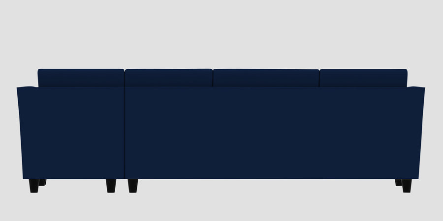 Bristo Velvet Rhs Sectional Sofa 3 Lounger In Imperial Blue Colour - Febonic Living