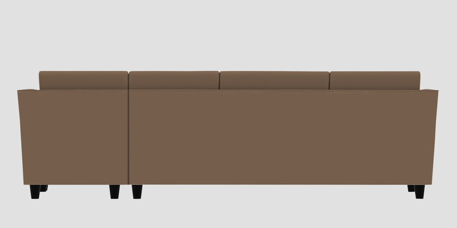 Bristo Velvet Rhs Sectional Sofa 3 Lounger In Mocha Mouse Colour - Febonic Living