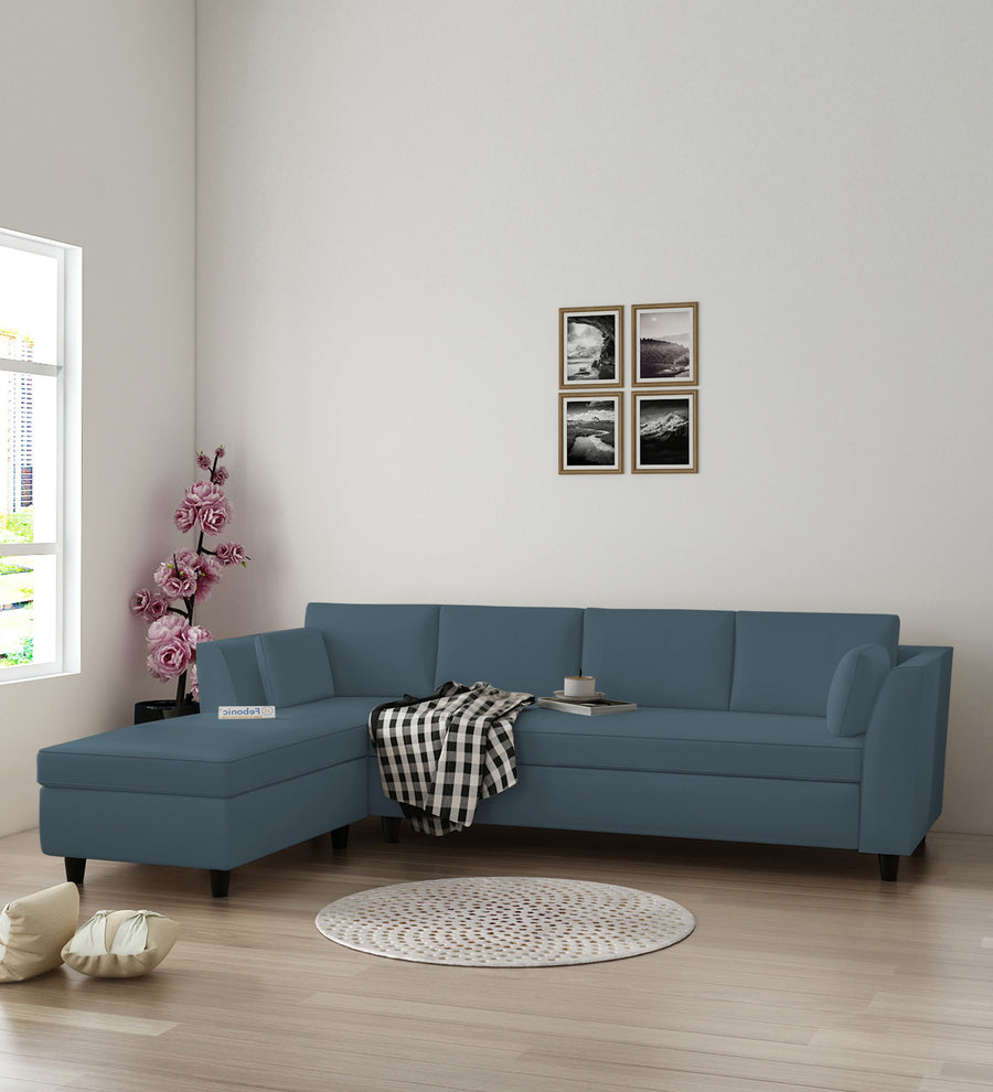 Bristo  RHS  (3+Lounger) Velvet Sectional Sofa - Oxford Blue by Febonic Living