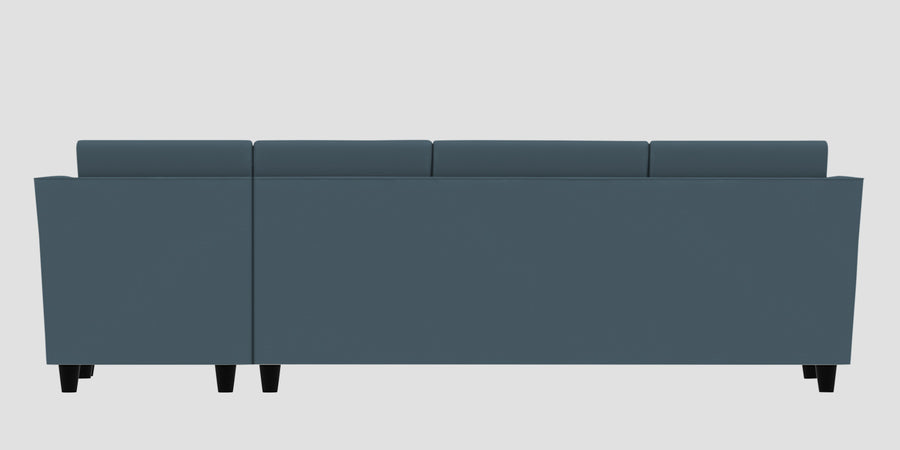 Bristo Velvet Rhs Sectional Sofa 3 Lounger In Oxford Blue Colour - Febonic Living