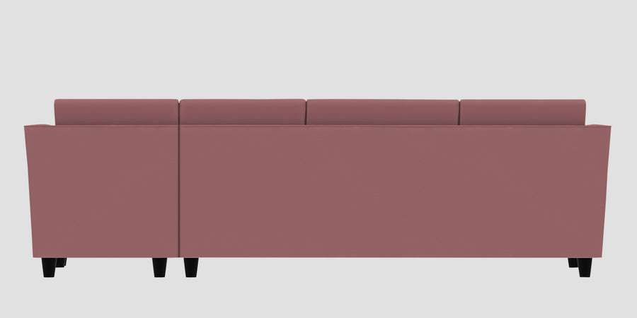 Bristo Velvet Rhs Sectional Sofa 3 Lounger In Rose Pink Colour - Febonic Living