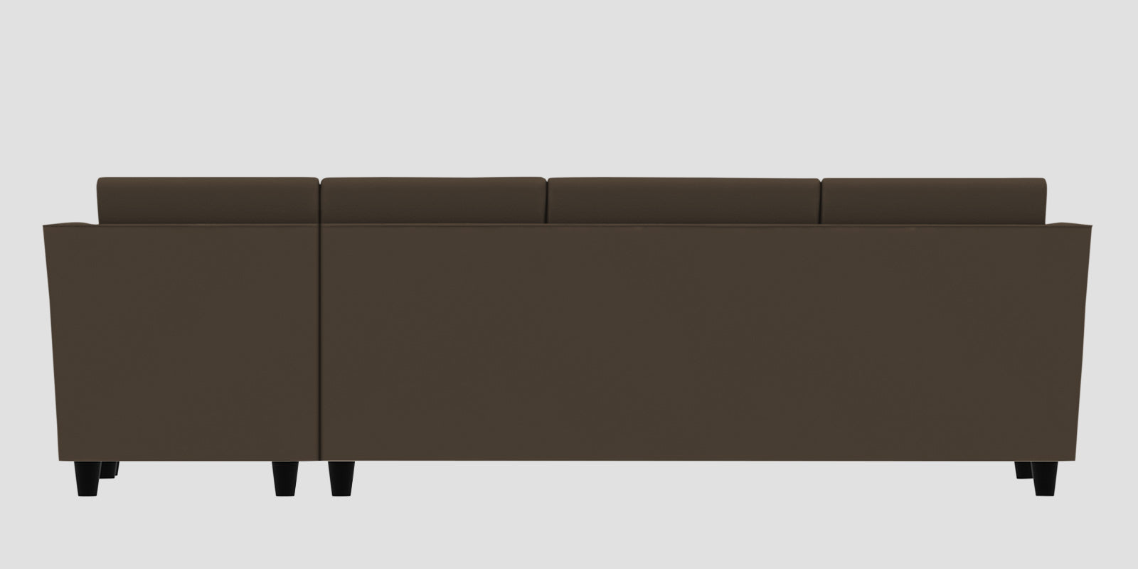 Bristo Velvet RHS Sectional Sofa (3+Lounger) in Shade Brown Colour - Febonic Living