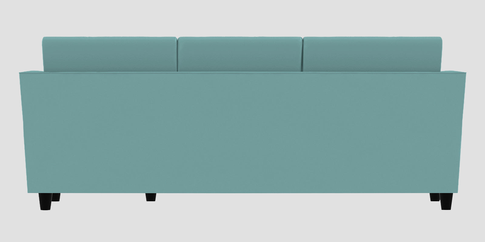 Bristo Velvet LHS Sectional Sofa (2+Ottoman Lounger) In Barmunda Aqua Colour - Febonic Living