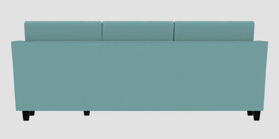 Bristo Velvet Lhs Sectional Sofa 2 Ottoman Lounger In Barmunda Aqua Colour - Febonic Living