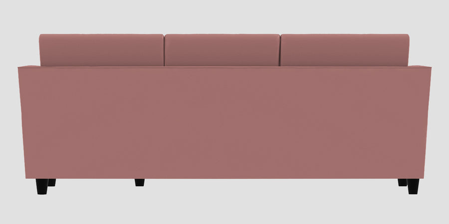 Bristo Velvet Lhs Sectional Sofa 2 Ottoman Lounger In Blush Pink Colour - Febonic Living