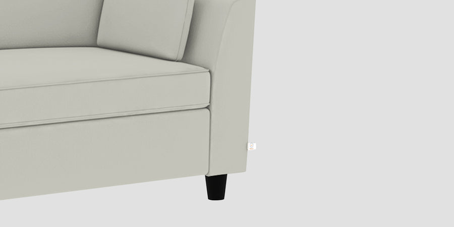 Bristo Velvet Lhs Sectional Sofa 2 Ottoman Lounger In Camel Beige Colour - Febonic Living