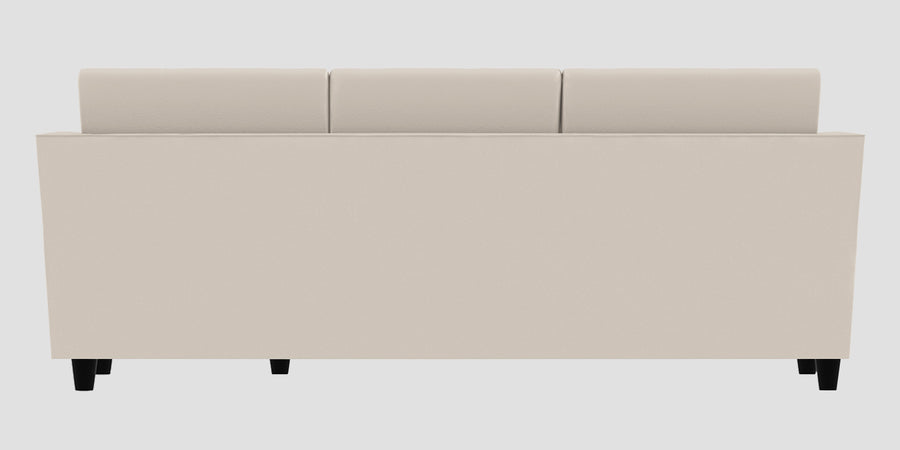 Bristo Velvet Lhs Sectional Sofa 2 Ottoman Lounger In Concrete Grey Colour - Febonic Living