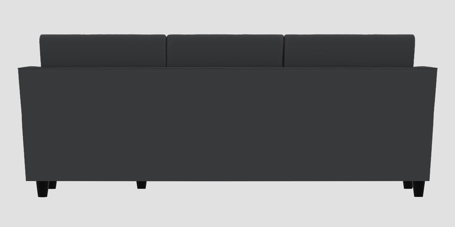 Bristo Velvet Lhs Sectional Sofa 2 Ottoman Lounger In Davy Grey Colour - Febonic Living