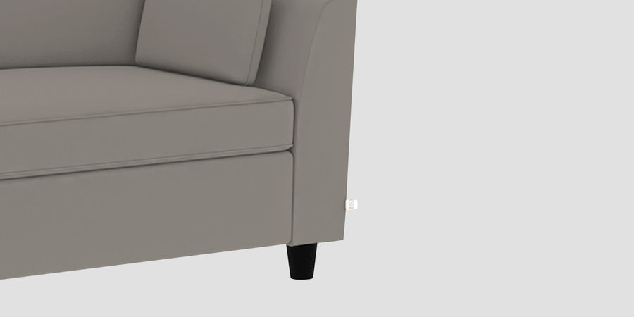 Bristo Velvet Lhs Sectional Sofa 2 Ottoman Lounger In Echo Grey Colour - Febonic Living