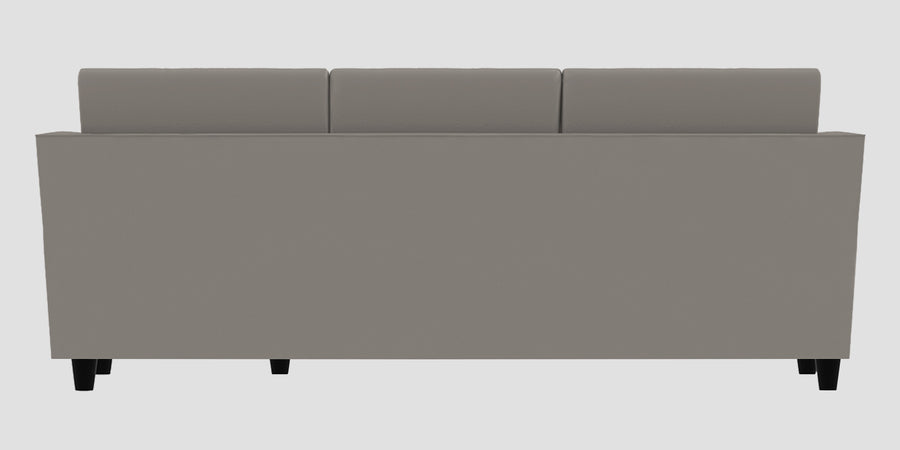 Bristo Velvet Lhs Sectional Sofa 2 Ottoman Lounger In Echo Grey Colour - Febonic Living