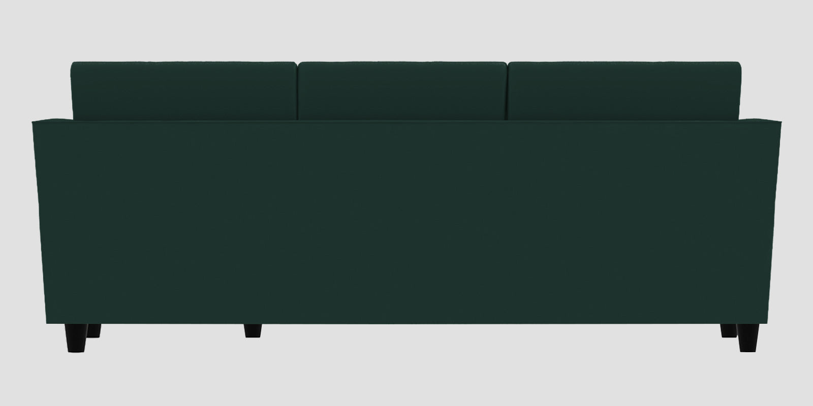 Bristo Velvet LHS Sectional Sofa (2+Ottoman Lounger) In Forest Green Colour - Febonic Living