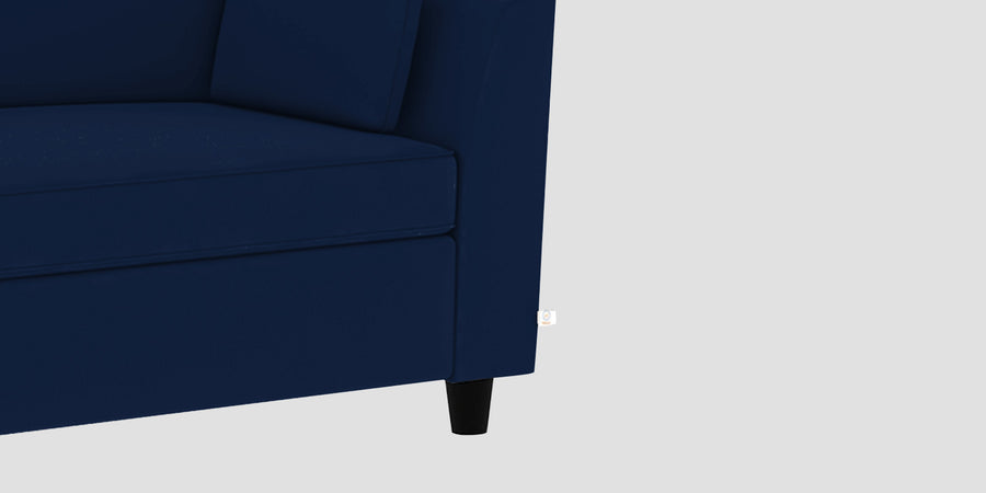 Bristo Velvet Lhs Sectional Sofa 2 Ottoman Lounger In Imperial Blue Colour - Febonic Living