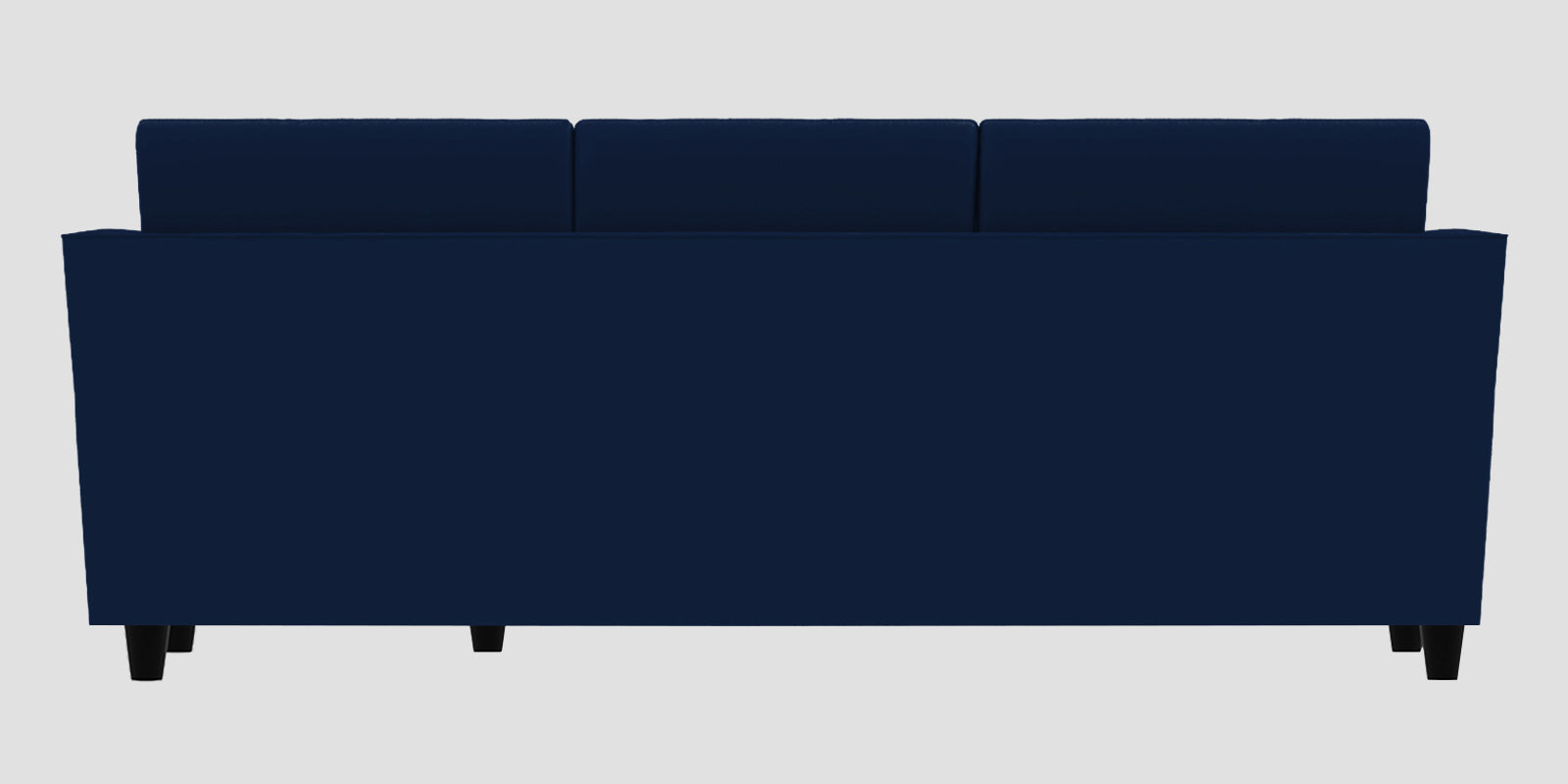 Bristo Velvet LHS Sectional Sofa (2+Ottoman Lounger) In Imperial Blue Colour - Febonic Living