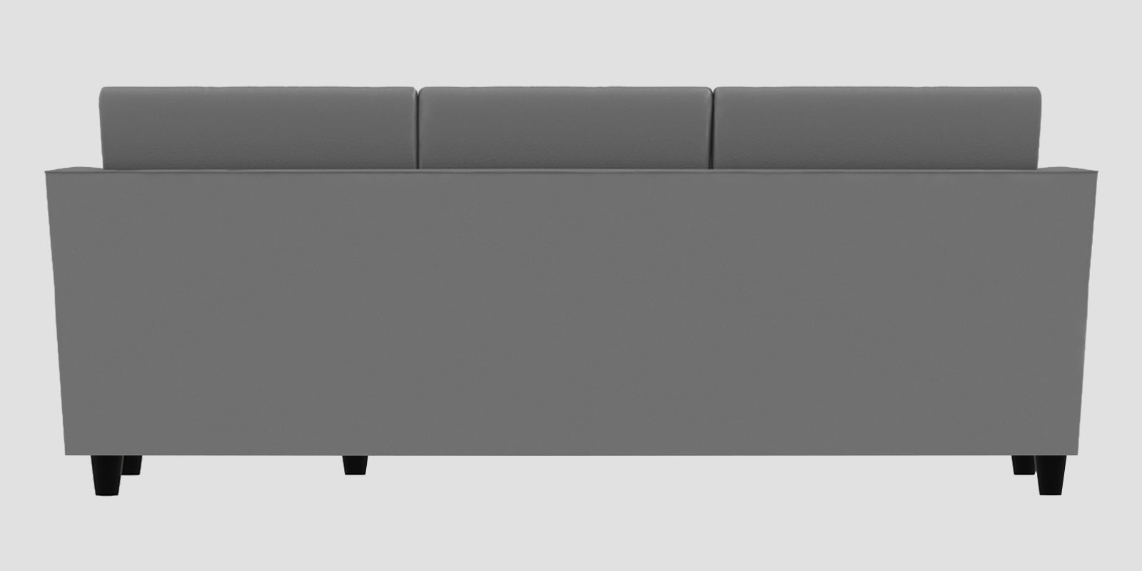 Bristo Velvet LHS Sectional Sofa (2+Ottoman Lounger) In Light Grey Colour - Febonic Living