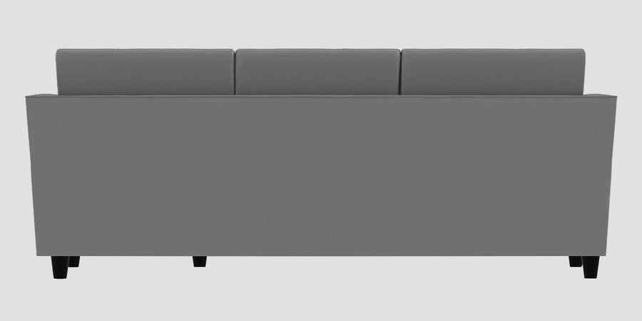 Bristo Velvet Lhs Sectional Sofa 2 Ottoman Lounger In Light Grey Colour - Febonic Living
