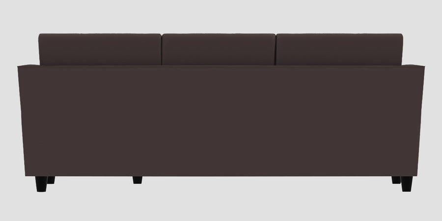 Bristo Velvet Lhs Sectional Sofa 2 Ottoman Lounger In Mocha Brown Colour - Febonic Living