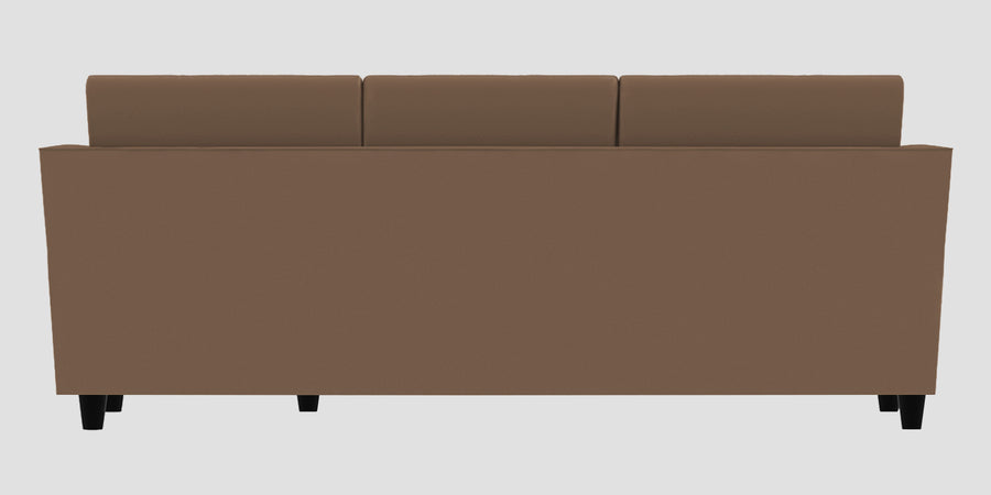 Bristo Velvet Lhs Sectional Sofa 2 Ottoman Lounger In Mocha Mouse Colour - Febonic Living