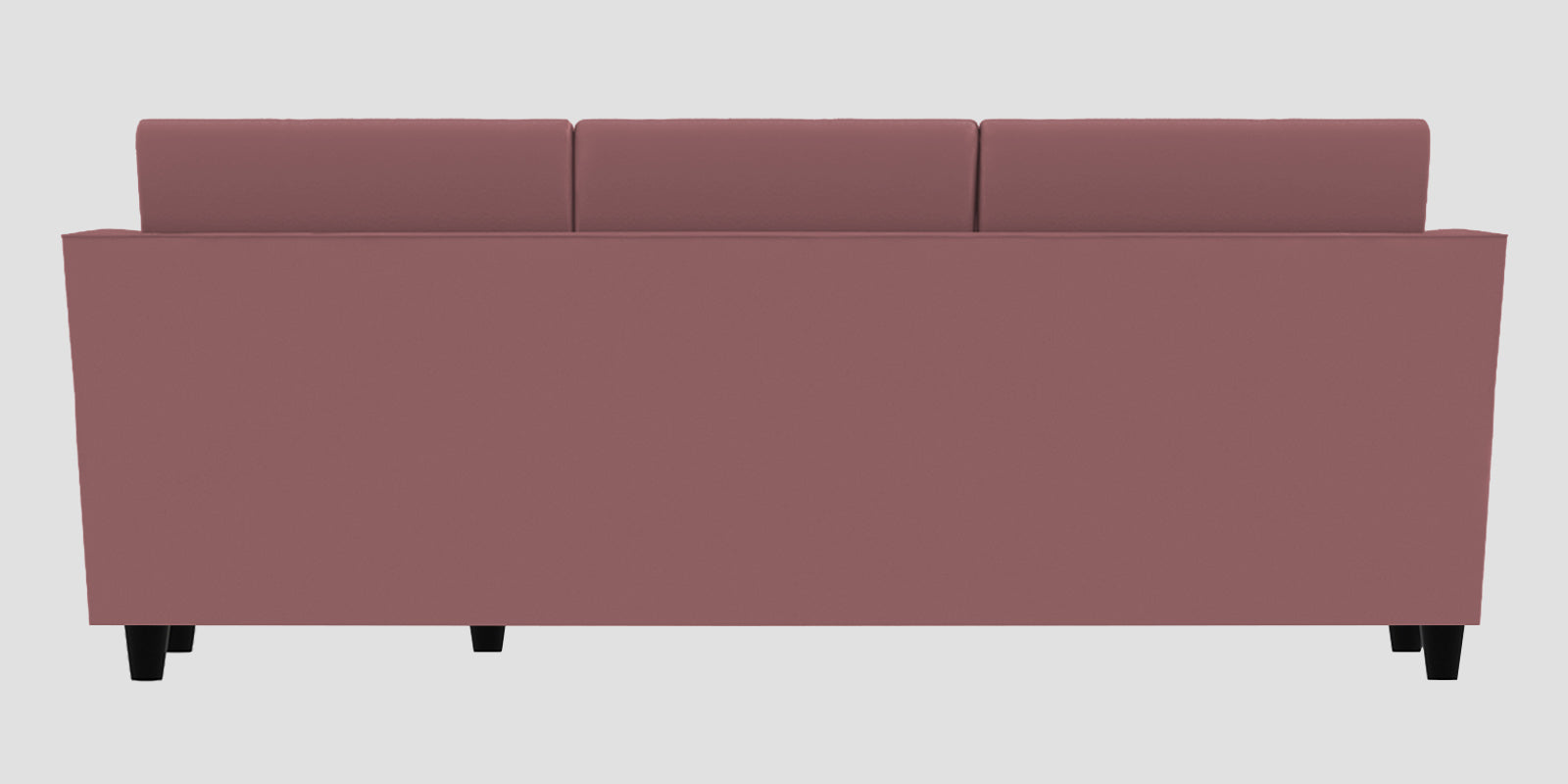 Bristo Velvet LHS Sectional Sofa (2+Ottoman Lounger) In Rose Pink Colour - Febonic Living