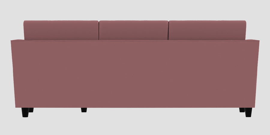 Bristo Velvet Lhs Sectional Sofa 2 Ottoman Lounger In Rose Pink Colour - Febonic Living