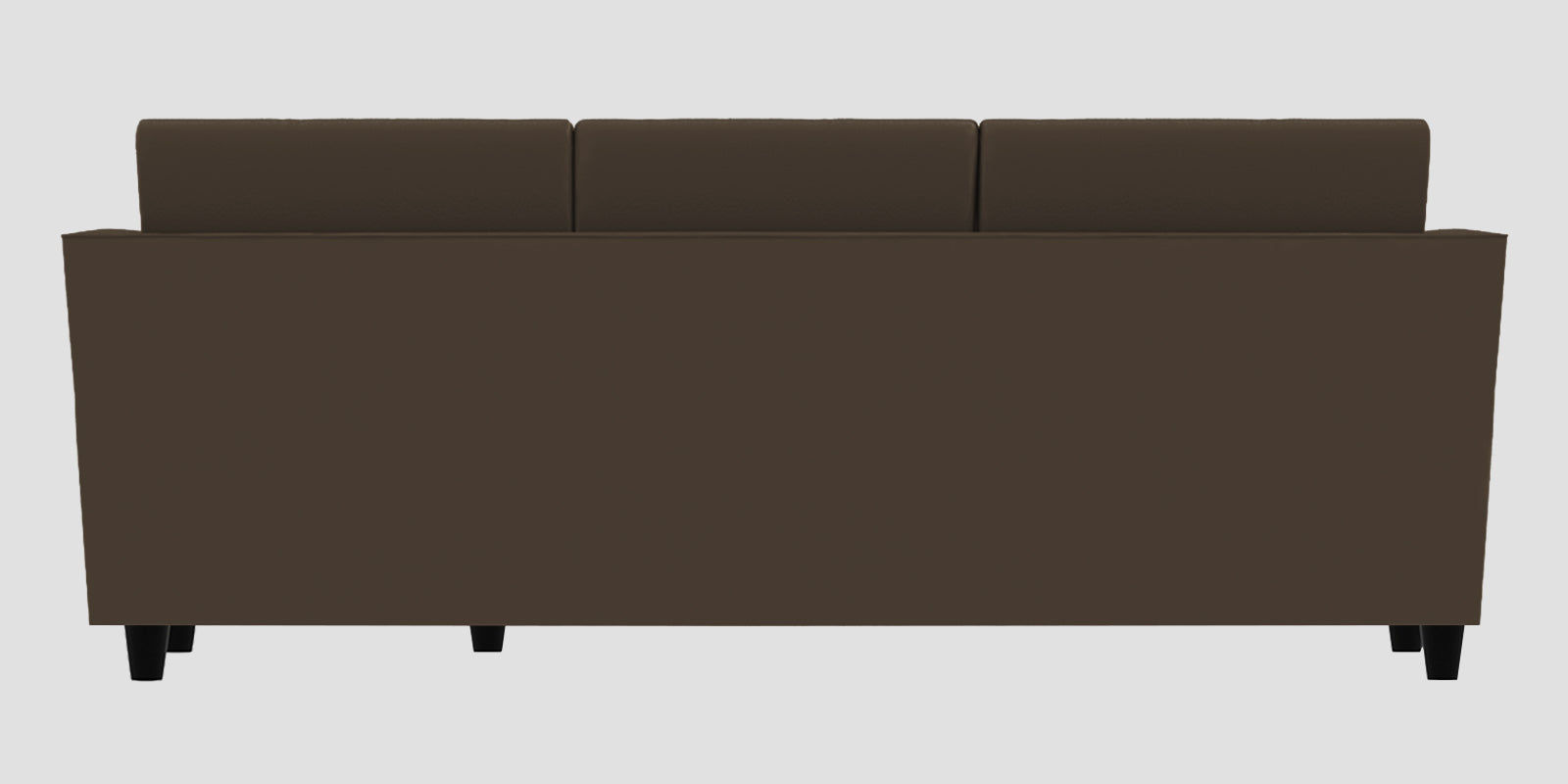 Bristo Velvet LHS Sectional Sofa (2+Ottoman Lounger) In Shade Brown Colour - Febonic Living