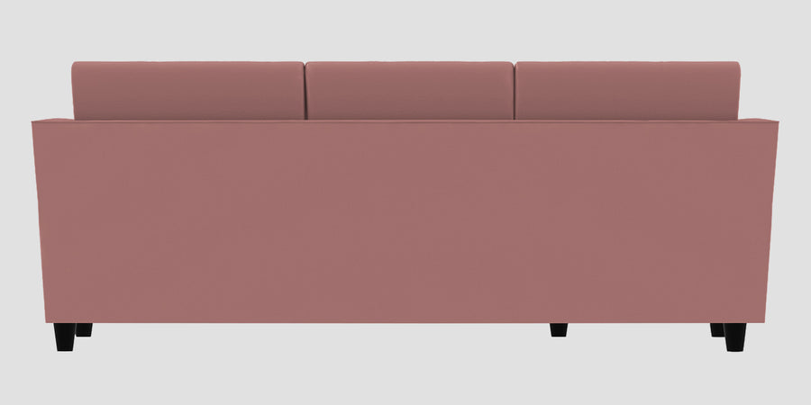 Bristo Velvet Rhs Sectional Sofa 2 Ottoman Lounger In Blush Pink Colour - Febonic Living
