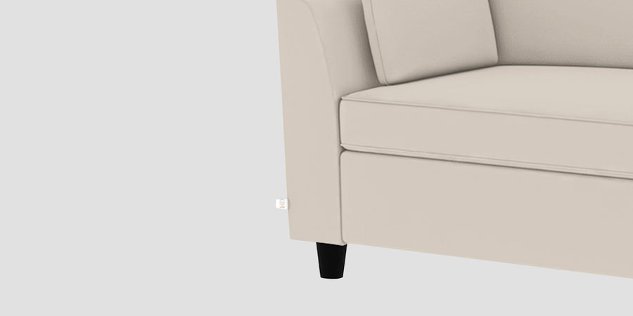Bristo Velvet Rhs Sectional Sofa 2 Ottoman Lounger In Camel Beige Colour - Febonic Living