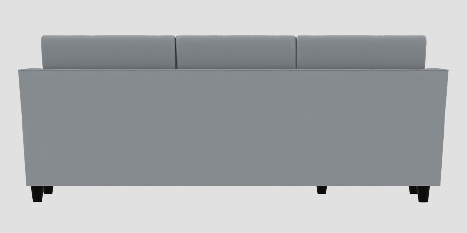 Bristo Velvet RHS Sectional Sofa (2+Ottoman Lounger) In Concrete Grey Colour - Febonic Living