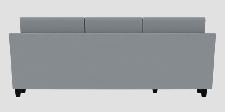 Bristo Velvet Rhs Sectional Sofa 2 Ottoman Lounger In Concrete Grey Colour - Febonic Living