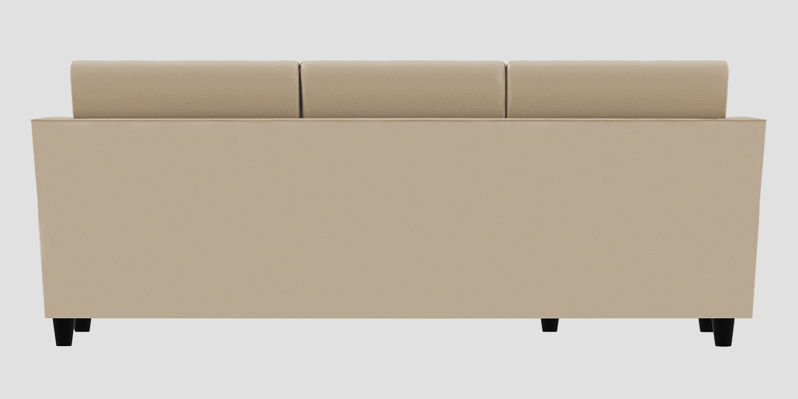 Bristo Velvet RHS Sectional Sofa (2+Ottoman Lounger) In Cream Beige Colour - Febonic Living